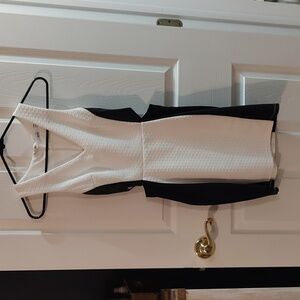 EUC like new! Black & white dress with cut out
